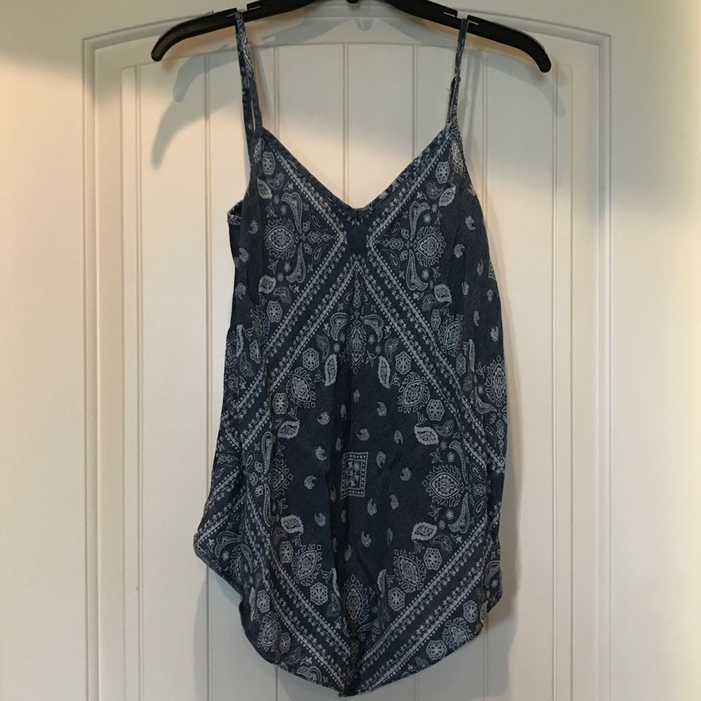 Women’s Blue Bandana Tank Top INC